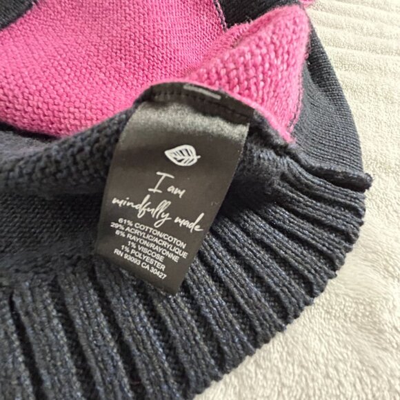 NIC+ZOE Womens Fireside Zip-Up Cardigan Sweater Small Black Colorblock Pockets - Picture 4 of 8